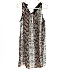 A. Byer Floral Geometric Mini Dress w/ Necklace Size M